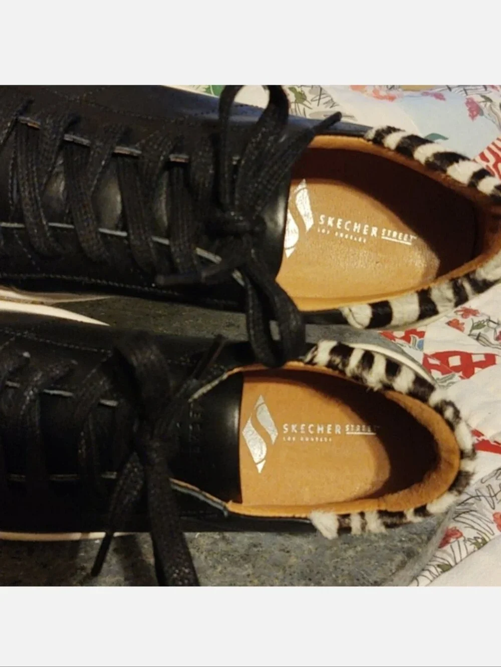 SKECHER STREET LA Black Leather Sneakers 7